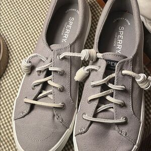 Sperry Light Gray Canvas Shoes